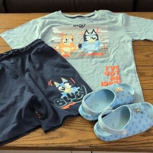 Bluey Kids Blue and Gray Matching Set